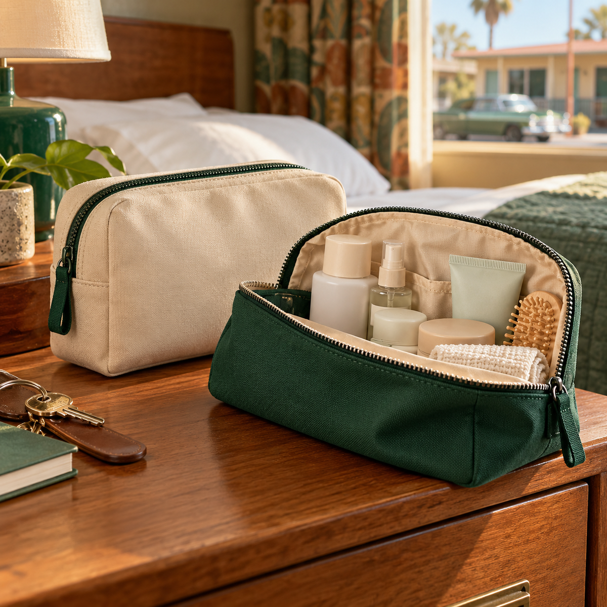Canvas Travel Toiletry Pouch — main product view