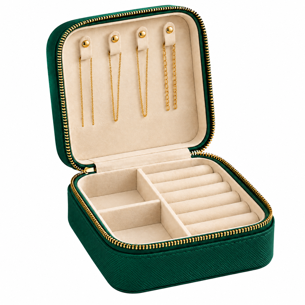 Racing Green Travel Jewelry Case — detail 4